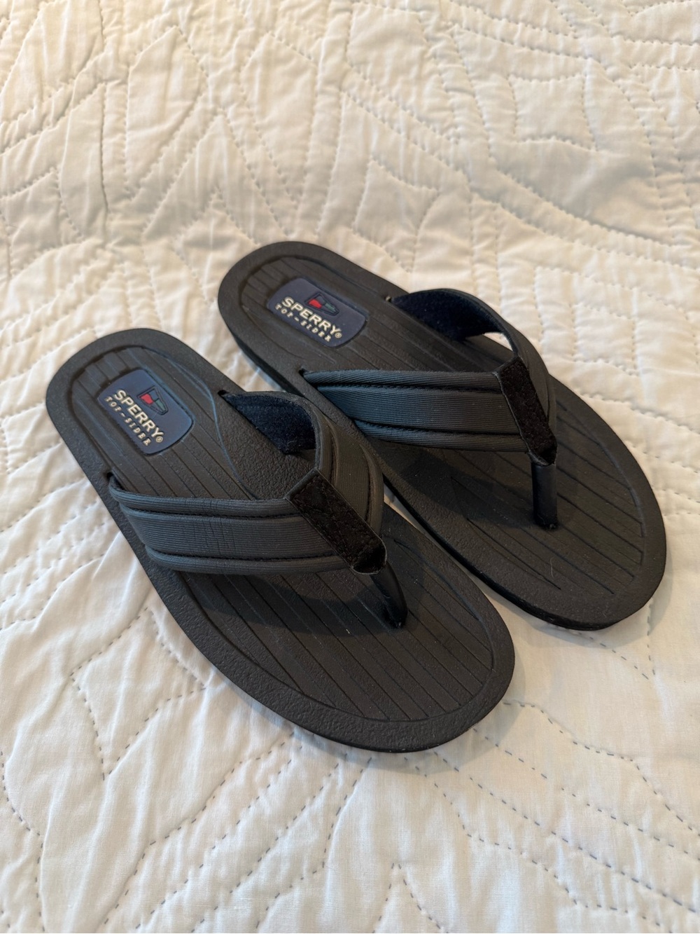 Sperry Black Men's Thong Flip-Flop Sandals
